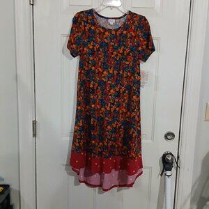 LuLaRoe Carly Hi-Low Women Dress Size Small Floral